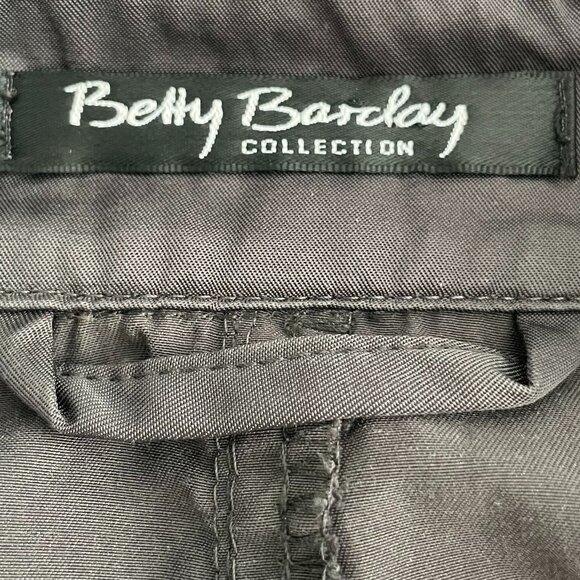 Betty Barclay Collection Lightweight Full Zip Jacket w Ruching Detail Grey Sz 10 - Picture 8 of 12